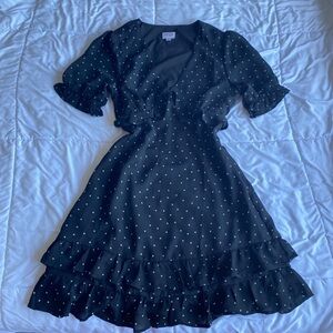 Cute Y2K black flowy mini dress homecoming prom summer spring dress